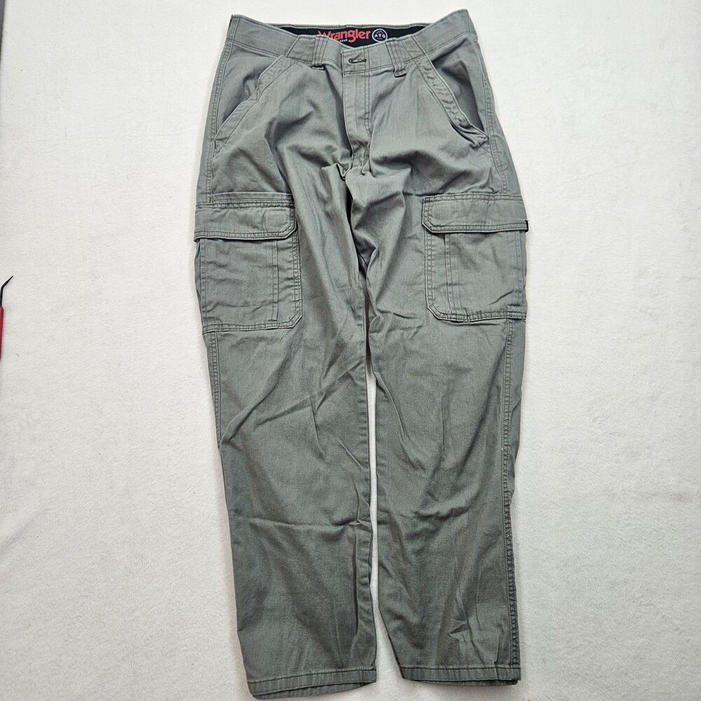 Wrangler ATG Men's 32x30 Sage Green Cargo Pants All Terrain Gear Cotton Blend